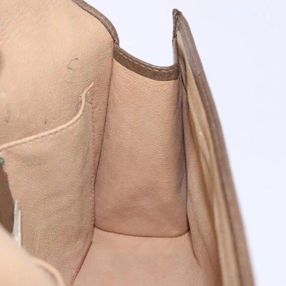 GUCCI GG Supreme Web Sherry Line Clutch Bag PVC Beige Gold 89 01 030 Auth 141030 - Picture 12 of 16